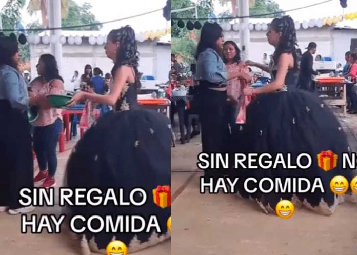 Quinceañera condiciona a invitados: “Sin regalo no hay comida”