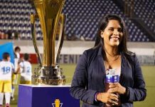 Foto: Virginia Lovo, destacada cronista del fútbol en Nicaragua