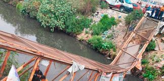 Foto: Derrumbe de un punte en México /cortesía