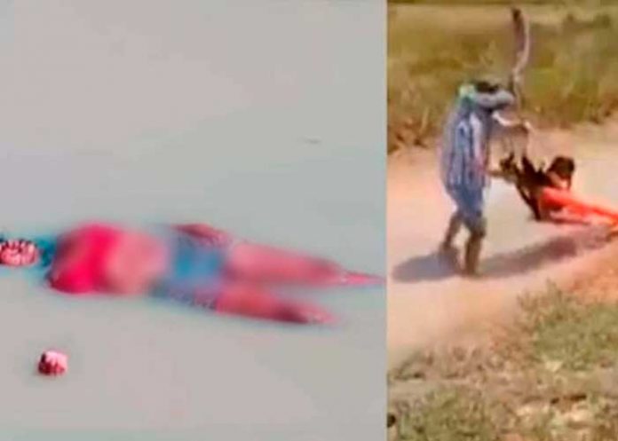 1 Foto: Mujer durmiendo en pleno río /cortesía