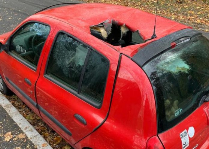 ¡De no creer! Supuesto meteorito cae sobre un carro en Francia