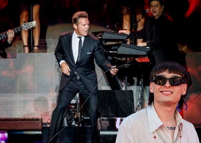 Luis Miguel saluda a Peso Pluma y Nicki Nicole en su Show