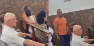 Mujer sorprende a su esposo con su amante y se arma el caos