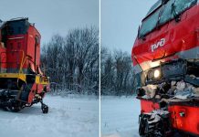 Dos trenes chocan en dramático incidente en Uliánovsk Rusia Foto: Fuerte colisión en Rusia /cortesía