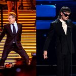 Luis Miguel saluda a Peso Pluma durante concierto