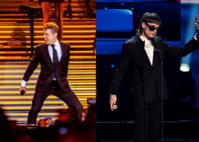 2 Luis Miguel saluda a Peso Pluma durante concierto