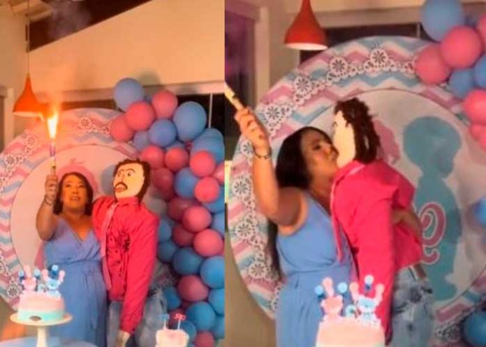 2 Mujer que se casó con un muñeco de trapo revela el género de su bebé