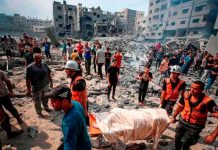 Foto: Entierran a muertos en Gaza /cortesía
