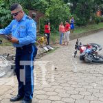 Fuerte choque entre dos motos deja un lesionado grave en Juigalpa, Chontales Foto: Fuerte choque entre dos motos deja un lesionado grave en Juigalpa, Chontales / TN8