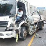 Colisión entre camiones dejó solo el susto en los ocupantes en Juigalpa, Chontales Foto: Colisión entre camiones dejó solo el susto en los ocupantes en Juigalpa, Chontales/TN8