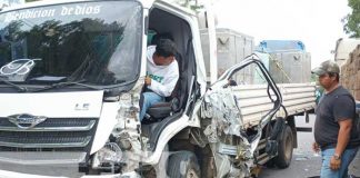 Foto: Colisión entre camiones dejó solo el susto en los ocupantes en Juigalpa, Chontales/TN8