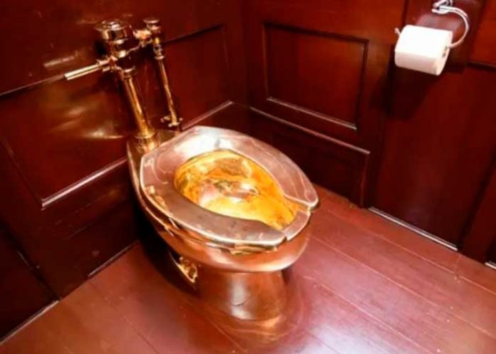 Foto: ¡Audaces ladrones! Robo de inodoro de oro valorado en millones/Cortesía
