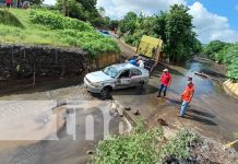 Desafiar la corriente le costó la vida al menos a un sujeto en Ciudad Sandino Foto: Corriente acaba con la vida de al menos una persona que viajaba en vehículo en Ciudad Sandino / TN8