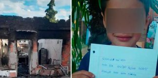 Niño pide ladrillos a Santa Claus