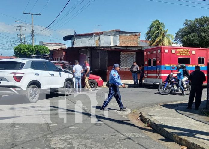 Foto: Encontronazo en una intersección de Managua / TN8