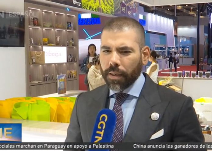 Foto: Laureano Ortega, asesor presidencial de Nicaragua, en la CIIE en China