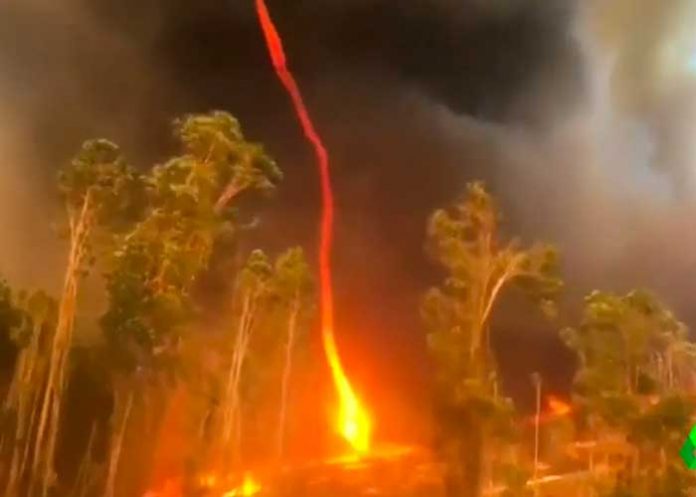 Tornado de fuego fue captado en Australia