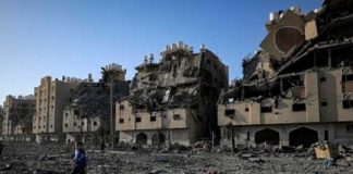 Foto: Masivos desplazamientos en Gaza /cortesía