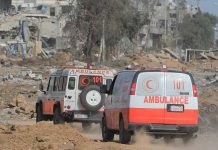 Foto: Palestinos huyen de Gaza /cortesía