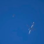 Foto: ¿Ovni o globo?: captan objeto no identificado volando cerca del avión presidencial de Biden /Cortesía