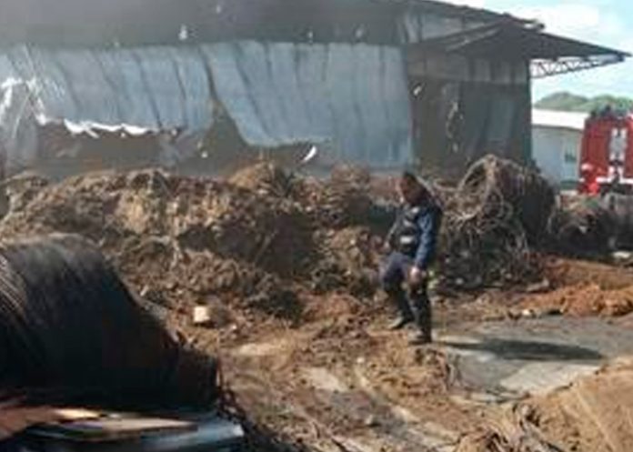 Foto: Sigue en seguimiento el incendio en la bodega Metalúrgica los Martinez /Cortesía