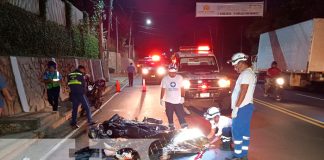 Motociclista pierde la vida al impactar contra un camión en Carretera Sur, Managua
