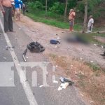 Motociclista pierde la vida en accidente de tránsito en Palacagüina Madriz Foto: Trágico suceso en Palacagüina /TN8