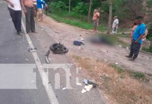 Motociclista pierde la vida en accidente de tránsito en Palacagüina Madriz Foto: Trágico suceso en Palacagüina /TN8