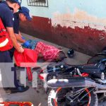 Ocotal: Motociclista lesionado al estrellarse contra muro perimetral Foto: Impactante accidente en Ocotal /cortesía