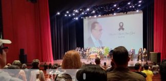 Homenaje de cuerpo presente al artista lírico Alberto San José en el Teatro Rubén Darío