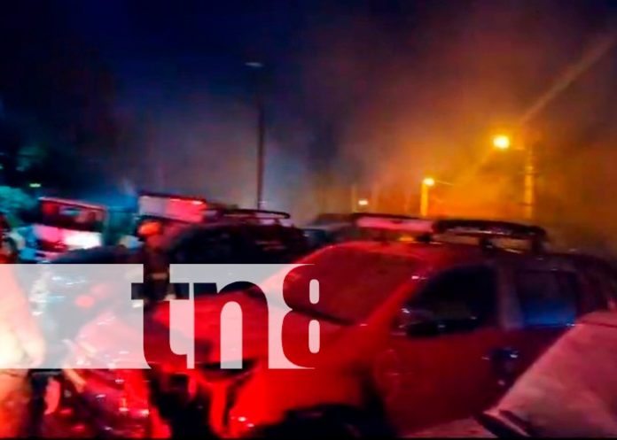 Foto: Un voraz incendio calcinó varios vehículos por las cercanías de la rotonda el Gueguense /Tn8
