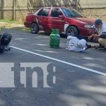 Accidente en el sector de El Zumen deja a motorizado fracturado Foto: Accidente de tránsito en el sector de El Zumen / TN8