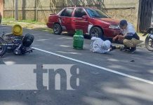Accidente en el sector de El Zumen deja a motorizado fracturado Foto: Accidente de tránsito en el sector de El Zumen / TN8