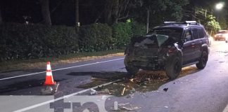 Cuantiosas pérdidas materiales tras accidente de tránsito en Carretera a Masaya