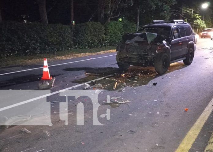 1 Cuantiosas pérdidas materiales tras accidente de tránsito en Carretera a Masaya