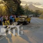 Tremendo susto se llevó el conductor de una camioneta tras un incidente vial en Wiwilí Foto: Tremendo susto se llevó el conductor de una camioneta tras un incidente vial en Wiwilí / TN8