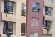 ¡Está grave! Hombre, evitaba que una joven saltará de un edificio y terminó cayendo Hombre evitaba que una joven saltará de un edificio y terminó cayendo