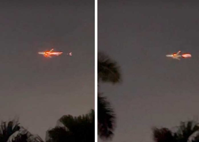 Avión aterriza de emergencia en aeropuerto de Miami tras un incendio en el motor
