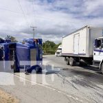 Foto: ¡Incidente vial en Masaya! Rastra se da vueltas sobre la pista de circunvalación/TN8