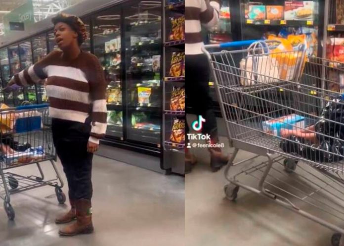 Temblaba de frío: Una madre lleva a su hijo desnudo al super (Video)