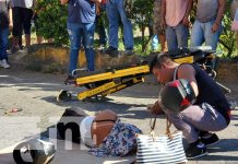 Foto: Pareja en moto ve de cerca la muerte tras sufrir un accidente en Masaya /Tn8