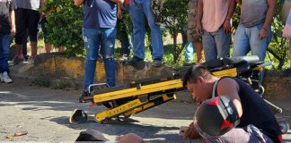 Foto: Pareja en moto ve de cerca la muerte tras sufrir un accidente en Masaya /Tn8