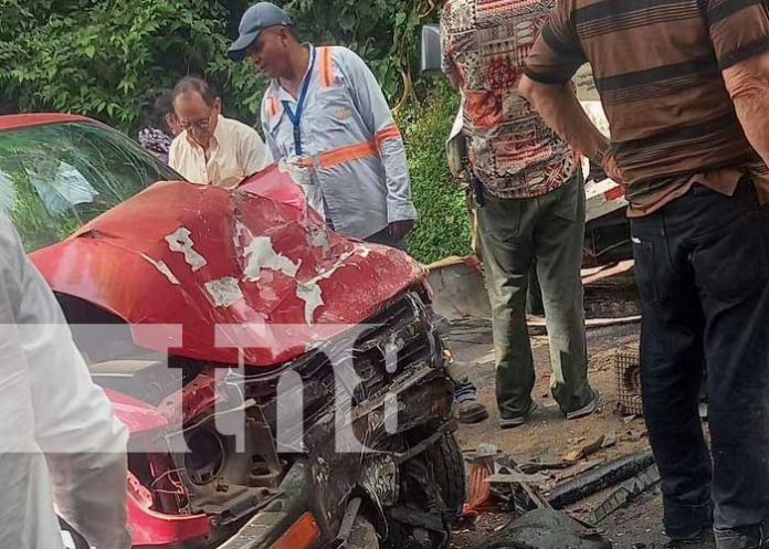 Foto: Choque frontal deja un lesionado grave en Villa Sandino, Chontales / TN8