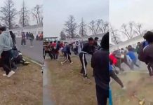 Al menos 200 estudiantes «se reparten golpes» a la salida de clases en México Se viraliza batalla campal en México