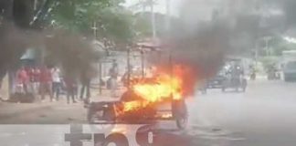 Foto: Incendio de una caponera en Waspán Sur, Managua / TN8