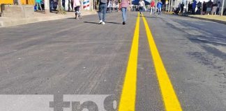 Inauguran calles en la pista principal del barrio Santa Ana en Managua