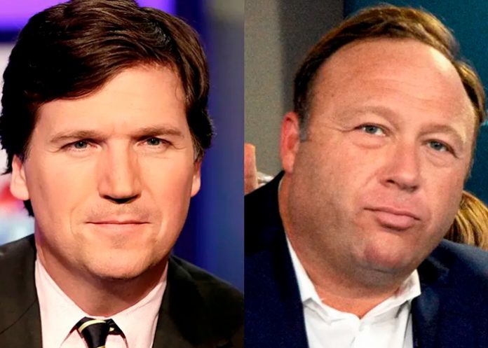 Foto: Alex Jones y Tucker Carlson /cortesía