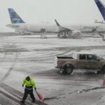 Aeropuertos de Nueva York paralizados por tormenta «Lorraine» Foto: Tormenta Lorraine en Nueva York /cortesía