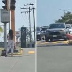 Mujer se cambió de ropa en plena vía pública, causando asombro