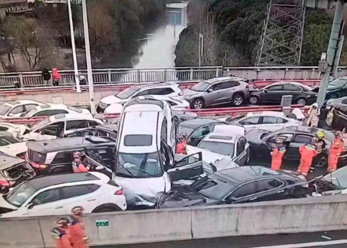 Foto: Brutal accidente en China /cortesía
